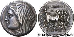 Greek Coins SICILY - SYRACUSE Type : Seize litrai  Date : c. 240-216 AC.  Mint name / Town : Syracuse, Sicile  Metal : silver  Diameter : 27  mm Orientation dies : 3  h. Weight : 13,57  g. Rarity : R2
