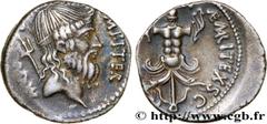 Roman coins SEXTUS POMPEY Type : Denier  Date : c. 42 AC.  Mint name / Town : Catane  Metal : silver  Millesimal fineness : 950  ‰ Diameter : 18,5  mm Orientation dies : 12  h. Weight : 3,86  g. Rarit