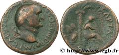 Roman coins VESPASIAN Type : As  Date : 77-78  Mint name / Town : Lyon  Metal : copper  Diameter : 27  mm Orientation dies : 6  h. Weight : 9,90  g. Rarity : R3  Obverse legend : IMP CAES VESPASIAN AV