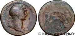 Roman coins TRAJANUS Type : Sesterce  Date : 105  Mint name / Town : Rome  Metal : copper  Diameter : 33  mm Orientation dies : 6  h. Weight : 24,24  g. Rarity : R2  Officine : 2e  Obverse legend : IM