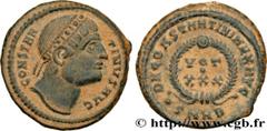 Roman coins CONSTANTINE I THE GREAT Type : Centenionalis ou nummus  Date : 327-329  Mint name / Town : Europe, Héraclée  Metal : copper  Diameter : 20  mm Orientation dies : 6  h. Weight : 4,40  g. Ra