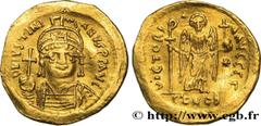 Byzantine coins JUSTINIAN I Type : Solidus  Date : 542-565  Mint name / Town : Constantinople  Metal : gold  Millesimal fineness : 1000  ‰ Diameter : 20,5  mm Orientation dies : 6  h. Weight : 4,15  g