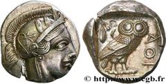 Greek Coins ATTICA - ATHENS Type : Tétradrachme  Date : c. 430 AC.  Mint name / Town : Athènes  Metal : silver  Diameter : 25  mm Orientation dies : 7  h. Weight : 17,19  g. Obverse legend : Anépigrap