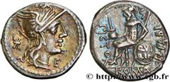 Roman coins FABIA Type : Denier  Date : 126 AC.  Mint name / Town : Rome  Metal : silver  Millesimal fineness : 950  ‰ Diameter : 18  mm Orientation dies : 11  h. Weight : 3,91  g. Rarity : R3  Obvers