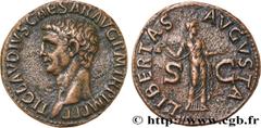 Roman coins CLAUDIUS Type : As  Date : 50-54  Mint name / Town : Rome  Metal : copper  Diameter : 29  mm Orientation dies : 7  h. Weight : 9,58  g. Obverse legend : TI CLAVDIVS CAESAR AVG PM TR P IMP 