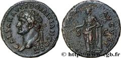 Roman coins DOMITIANUS Type : As  Date : 73  Mint name / Town : Rome  Metal : bronze  Diameter : 27  mm Orientation dies : 6  h. Weight : 10,12  g. Rarity : R1  Obverse legend : CAESAR AVG F - DOMITIA