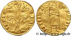 Royal coins JOHN II "THE GOOD" Type : Florin d'or  Date : c. 1340-1370  Mint name / Town : Montpellier ou Toulouse  Metal : gold  Millesimal fineness : 906  ‰ Diameter : 20  mm Orientation dies : 6  h