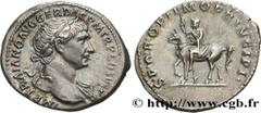 Roman coins TRAJANUS Type : Denier  Date : 113  Mint name / Town : Rome  Metal : silver  Millesimal fineness : 900  ‰ Diameter : 19  mm Orientation dies : 6  h. Weight : 3,30  g. Rarity : R1  Officine