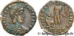 Roman coins THEODOSIUS I Type : Maiorina pecunia, (MB, Æ 2)  Date : 379-383  Mint name / Town : Siscia  Metal : copper  Diameter : 22  mm Orientation dies : 6  h. Weight : 4,60  g. Rarity : R1  Offici