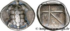 Greek Coins AEGINA - AEGINA ISLAND - AEGINA Type : Drachme  Date : c. 400 AC.  Mint name / Town : Égine  Metal : silver  Diameter : 17  mm Weight : 5,56  g. Rarity : R2  Obverse legend : Anépigraphe  