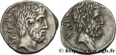 Roman coins BRUTUS Type : Denier  Date : 54 AC.  Mint name / Town : Rome  Metal : silver  Millesimal fineness : 950  ‰ Diameter : 16,5  mm Orientation dies : 1  h. Weight : 3,87  g. Rarity : R1  Obver