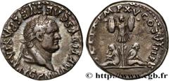Roman coins TITUS Type : Denier  Date : 80  Mint name / Town : Rome  Metal : silver  Millesimal fineness : 900  ‰ Diameter : 18  mm Orientation dies : 6  h. Weight : 3,37  g. Rarity : R2  Obverse lege