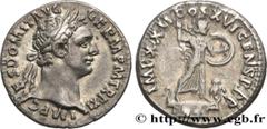 Roman coins DOMITIANUS Type : Denier  Date : 92  Mint name / Town : Rome  Metal : silver  Millesimal fineness : 900  ‰ Diameter : 18,5  mm Orientation dies : 6  h. Weight : 3,23  g. Rarity : R2  Obver