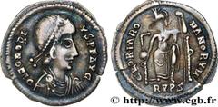 Roman coins HONORIUS Type : Demi-silique  Date : 395-402  Mint name / Town : Ravenne  Metal : silver  Diameter : 17  mm Orientation dies : 12  h. Weight : 0,95  g. Rarity : R2  Obverse legend : D N HO