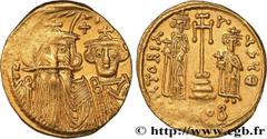 Byzantine coins CONSTANS II, CONSTANTINE IV, HERACLIUS and TIBERIUS Type : Solidus  Date : 661-663  Mint name / Town : Constantinople  Metal : gold  Diameter : 20,5  mm Orientation dies : 7  h. Weight