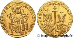 Byzantine coins BASIL I and CONSTANTINE Type : Solidus  Date : 868-879  Mint name / Town : Constantinople  Metal : gold  Millesimal fineness : 1.000  ‰ Diameter : 21  mm Orientation dies : 6  h. Weigh