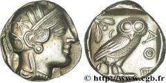 ATTIQUE - ATHENES(Ve siècle avant J.-C.) Tétradrachme N° v36_0137    Date : c. 430 AC. Nom de l'atelier : Athènes Métal : argent Diamètre : 24,5mm Axe des coins : 9h. Poids : 17,15g. Etat de conservat