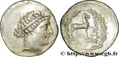 EOLIDE - CYME(IIe siècle avant J.-C.) Tétradrachme stéphanophore N° v36_0161    Date : c. 160 AC. Nom de l'atelier : Cymé, monétaire Straton Métal : argent Diamètre : 31,5mm Axe des coins : 11h. Poids