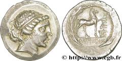 EOLIDE - CYME(IIe siècle avant J.-C.) Tétradrachme stéphanophore N° v36_0162    Date : c. 160 AC. Nom de l'atelier : Cymé, monétaire Métrophanès Métal : argent Diamètre : 31,5mm Axe des coins : 12h. P