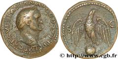 VESPASIEN(1/07/69-24/06/79)Titus Flavius Sabinus Vespasianus As, (MB, ئ 28) N° v36_0394    Date : 77-78 Nom de l'atelier : Gaule, Lyon Métal : bronze Diamètre : 28mm Axe des coins : 6h. Poids : 11,87g