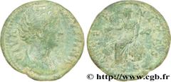 FAUSTINE MERE(+141)Annia Galeria FaustinaConsécration d'Antonin le Pieux Dupondius, (MB, ئ 27) N° v36_0473    Date : 147 Nom de l'atelier : Rome Métal : bronze Diamètre : 27mm Axe des coins : 12h. Poi
