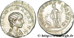 JULIA MAMEE(+235)Julia MamaeaFille de Julia Mوsa, mère d'Alexandre Sévère - Augusta(221-235) Denier N° v36_0568    Date : 222 Nom de l'atelier : Rome Métal : argent Diamètre : 20mm Axe des coins : 6h.