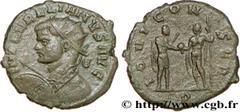 AURELIEN(07/270-09/275)Lucius Domitius Aurelianus Antoninien N° v36_0694    Date : 271-272 Nom de l'atelier : Thrace, Serdica Métal : billon Diamètre : 21mm Axe des coins : 6h. Poids : 4,29g. Degré de