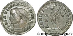 GALERE(1/03/293-5/05/311)Galerius Valerius MaximianusCésar(1/03/293-1/05/305) Follis ou nummus N° v36_0801    Date : 302-304 Nom de l'atelier : Lyonnaise, Lyon Métal : cuivre Diamètre : 29mm Axe des c