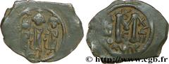HERACLIUS, HERACLIUS CONSTANTIN et MARTINE(614-638) Follis N° v36_1172    Date : 626-627 Nom de l'atelier : Chypre Métal : cuivre Diamètre : 25,5mm Axe des coins : 6h. Poids : 5,83g. Degré de rareté :