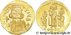 CONSTANS II, CONSTANTIN IV, HERACLIUS et TIBERE(2/08/659-15/07/668) Solidus N° v36_1181    Date : 663-668 Nom de l'atelier : Constantinople Métal : or Diamètre : 20,5mm Axe des coins : 7h. Poids : 4,4