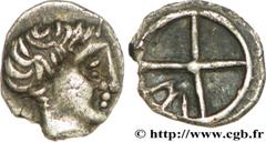 MASSALIA - MARSEILLE(Ve - Ier siècles avant J.-C.) Litra à l'ethnique et au M, stylisée N° v36_1207    Date : c. 400-380 AC. Métal : argent Diamètre : 8,5mm Axe des coins : 9h. Poids : 0,43g. Degré de