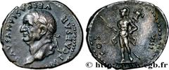 Roman coins VESPASIAN Type : Denier  Date : 77  Mint name / Town : Rome  Metal : silver  Millesimal fineness : 900  ‰ Diameter : 17  mm Orientation dies : 6  h. Weight : 3,43  g. Rarity : R1  Obverse 