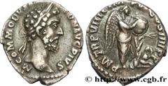 Roman coins COMMODUS Type : Denier  Date : 01-04/184  Date : 184  Mint name / Town : Rome  Metal : silver  Millesimal fineness : 750  ‰ Diameter : 17,5  mm Orientation dies : 12  h. Weight : 2,65  g. 