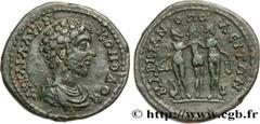 Provincial Coins COMMODUS Type : Triassaria  Date : c. 177-192  Mint name / Town : Marcianopolis, Mésie Inférieure  Metal : copper  Diameter : 25  mm Orientation dies : 1  h. Weight : 9,03  g. Rarity 