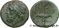 Greek Coins SICILY - SYRACUSE Type : Litra  Date : c. 240-215 AC.  Mint name / Town : Syracuse, Sicile  Metal : bronze  Diameter : 21,5  mm Orientation dies : 3  h. Weight : 8,82  g. Rarity : R1  Obve
