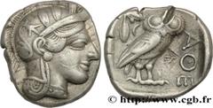 Greek Coins ATTICA - ATHENS Type : Tétradrachme  Date : c. 430 AC.  Mint name / Town : Athènes  Metal : silver  Diameter : 25,5  mm Orientation dies : 3  h. Weight : 17,11  g. Obverse legend : Anépigr