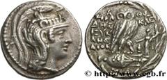 Greek Coins ATTICA - ATHENS Type : Tétradrachme stéphanophore  Date : c. 107-106 AC.  Mint name / Town : Athènes, Attique  Metal : silver  Diameter : 28,5  mm Orientation dies : 12  h. Weight : 16,65 