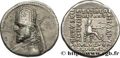 Greek Coins PARTHIA - PARTHIAN KINGDOM - ORODES I Type : Drachme  Date : c. 90-80 AC.  Mint name / Town : Rhagae, Médie  Metal : silver  Diameter : 19  mm Orientation dies : 11  h. Weight : 3,97  g. R