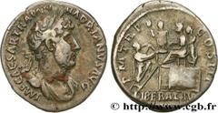Roman coins HADRIAN Type : Denier  Date : 121  Mint name / Town : Rome  Metal : silver  Millesimal fineness : 850  ‰ Diameter : 18,5  mm Orientation dies : 6  h. Weight : 3,10  g. Rarity : R2  Officin
