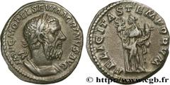 Roman coins MACRINUS Type : Denier  Date : octobre - décembre  Date : 217  Mint name / Town : Rome  Metal : silver  Millesimal fineness : 500  ‰ Diameter : 19  mm Orientation dies : 12  h. Weight : 3,