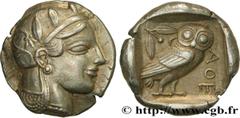Greek Coins ATTICA - ATHENS Type : Tétradrachme  Date : c. 465-460 AC.  Mint name / Town : Athènes, Attique  Metal : silver  Diameter : 25,5  mm Orientation dies : 10  h. Weight : 17,13  g. Rarity : R