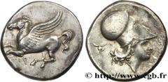 Greek Coins CORINTHIA - CORINTH Type : Statère  Date : c. 350 AC.  Mint name / Town : Corinthe, Corinthie  Metal : silver  Diameter : 21,5  mm Orientation dies : 3  h. Weight : 8,44  g. Rarity : R1  O