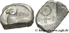 Greek Coins CYPRUS - SALAMIS Type : Statère  Date : c. 480-460 AC.  Mint name / Town : Salamine, Chypre  Metal : silver  Diameter : 17  mm Orientation dies : 3  h. Weight : 11,17  g. Rarity : R2  Obve