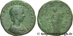 Roman coins AQUILIA SEVERA Type : Sesterce  Date : 220-221  Mint name / Town : Rome  Metal : copper  Millesimal fineness : 500  ‰ Diameter : 29  mm Orientation dies : 12  h. Weight : 17,88  g. Rarity 