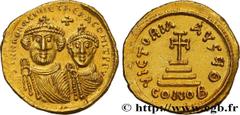 Byzantine coins HERACLIUS and HERACLIUS CONSTANTINE Type : Solidus  Date : 616-625  Mint name / Town : Constantinople  Metal : gold  Millesimal fineness : 1.000  ‰ Diameter : 19,5  mm Orientation dies