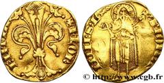 World coins ITALY - FLORENCE - REPUBLIC Type : Florin d'or, 9e série  Date : 1341  Mint name / Town : Florence  Metal : gold  Diameter : 20  mm Orientation dies : 9  h. Weight : 3,53  g. Rarity : R1  