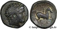 Greek Coins MACEDONIA - MACEDONIAN KINGDOM - PHILIP II Type : Unité  Date : c. 349-336 AC.  Mint name / Town : Amphipolis, Macédoine  Metal : copper  Diameter : 17,5  mm Orientation dies : 9  h. Weigh