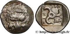 Greek Coins LYCIA - SATRAPS OF LYCIA - MITHRAPATA Type : Diobole  Date : c. 380 AC.  Mint name / Town : Antiphellos, Lycie  Metal : silver  Diameter : 13,5  mm Orientation dies : 12  h. Weight : 1,44 