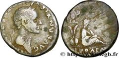 Roman coins VESPASIAN Type : Denier  Date : 70  Mint name / Town : Rome  Metal : silver  Millesimal fineness : 900  ‰ Diameter : 17  mm Orientation dies : 6  h. Weight : 3,14  g. Rarity : R2  Obverse 