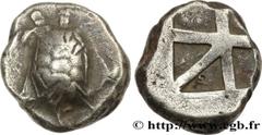 Greek Coins AEGINA - AEGINA ISLAND - AEGINA Type : Statère  Date : c. 457-456 AC.  Mint name / Town : Égine  Metal : silver  Diameter : 18,5  mm Orientation dies : 12  h. Weight : 12,28  g. Rarity : R